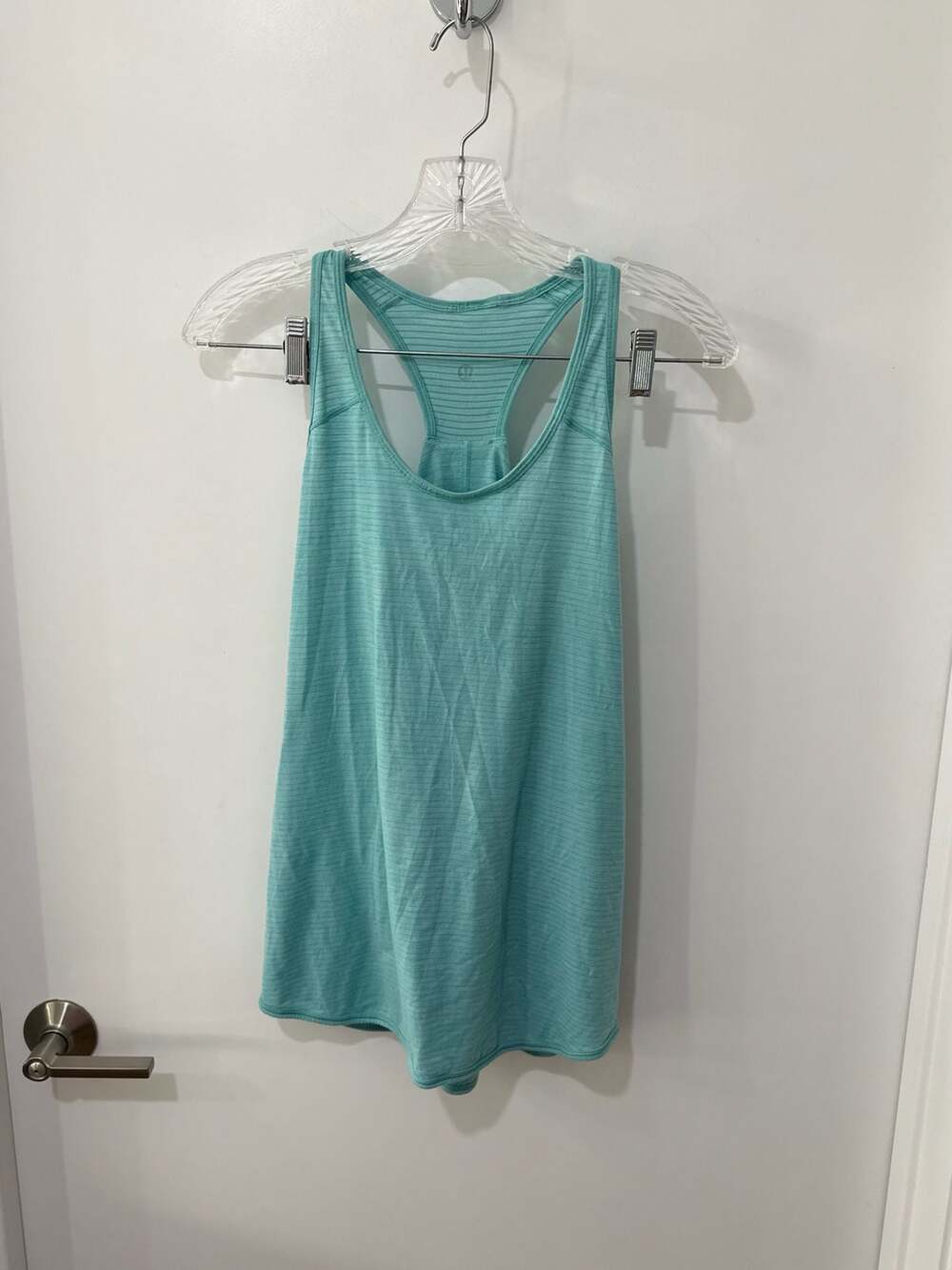 Lululemon Racerback Athletic Tank Top Teal Striped
